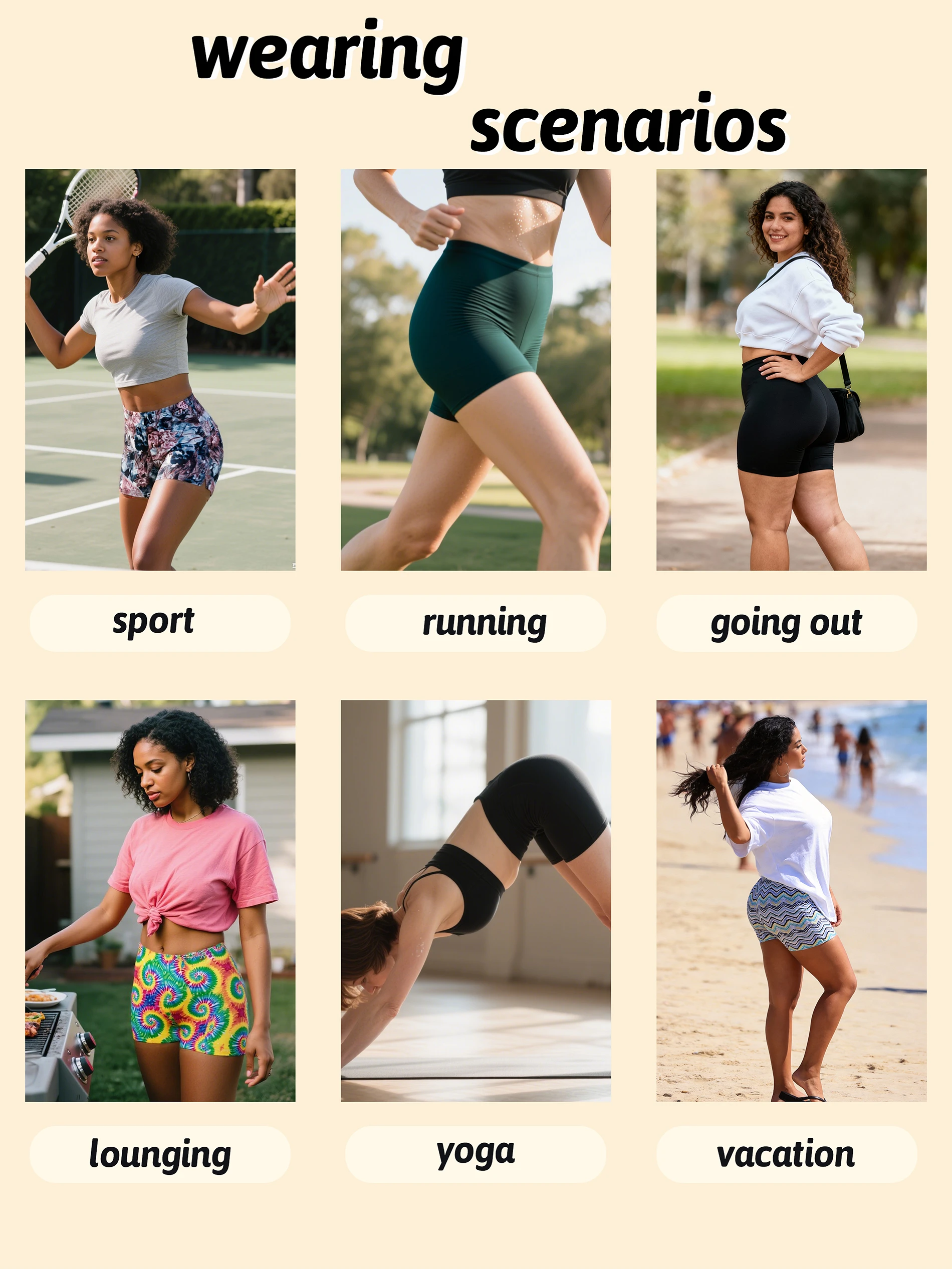women biker shorts